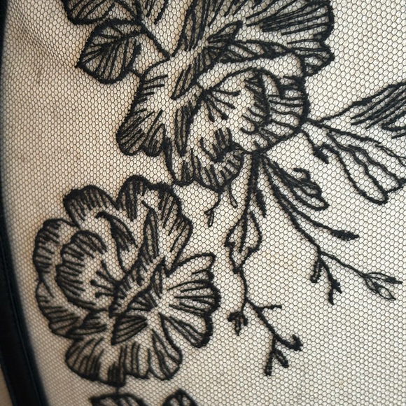 Agent Provocateur black floral embroidered mesh  caged bustier - Picture 7 of 12